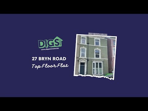 Top Floor Flat, 27 Bryn Road, Swansea (2 bedroom property). Digs Swansea Student Accommodation