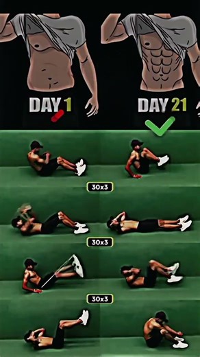 #Abs in 21 Days💪😎#WeightLossTips#FitnessMotivation#HealthyLifestyle#LearnAndStrong#LoseFatFast