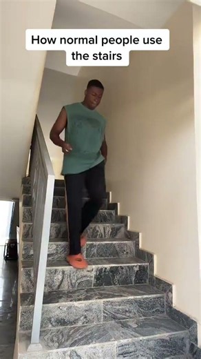Normal vs Me Going Down Stairs #shorts #funny