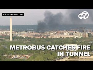 LIVE: Heavy smoke after Metrobus catches fire in Northwest D.C. tunnel