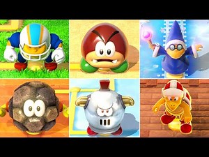 Super Mario 3D World - All Enemy Blockades (4 Players)