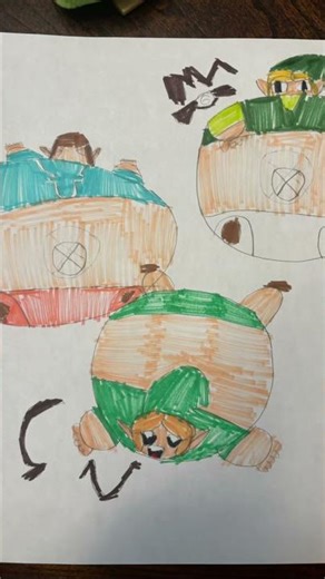 Three blimpy links. Breath of the wild link, young link, and toon link. #inflation #legend of Zelda