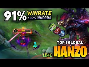 91% Winrate! Hanzo Perfect Gameplay Best Build [ Top 1 Global Hanzo ] By LR4E - Mobile Legends
