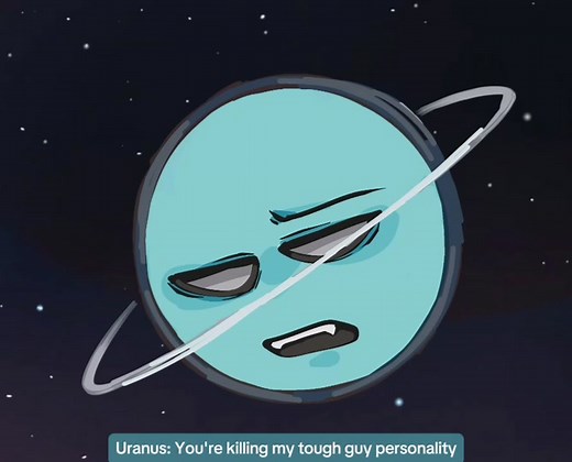 Uranus the Simp: Exploring Earth and the Solar System in a Colorful Digital Art