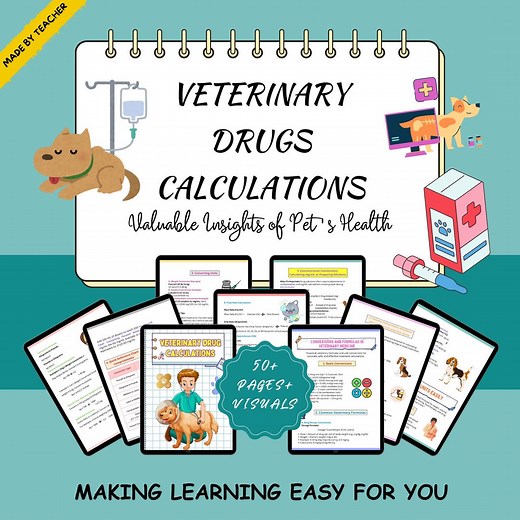 Veterinary Drug Calculation Guide – Vet Med Math, Dosage Reference (PDF Pattern) - Etsy