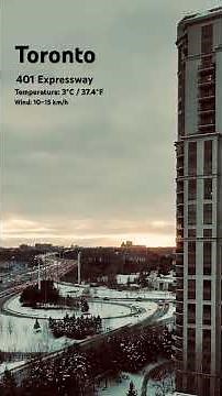 Toronto 401 Highway Corridor | 3°C (37°F) • Wind 10–15 km/h • AQHI 2–3 | 12 Dec 2025