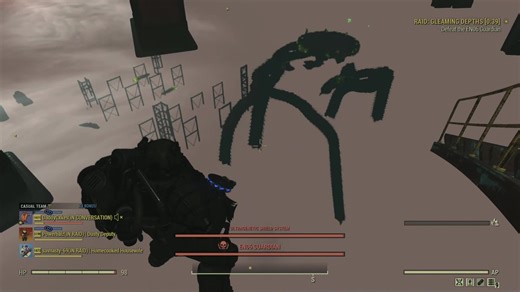 I may or may not have needed my friends help to navigate the damn tunnels going into the Guardian 😂 it looked like this until I got down to the Epsilon Squad level lol. #fallout76 #playstation