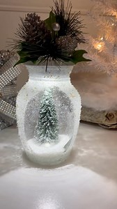 1.4M views · 22K reactions | Christmas in July DIY You can make this easy Christmas globe using all Dollar Tree supplies 﫶﫶. A glass vase, mini Christmas tree, faux snow, battery puck light and Christmas stems for the top  #diyideas #diycrafting #craft #crafts #diycrafts #diycraft #diy | My Home By Kendra Nicole | Facebook