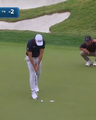 Nowhere to hide on the avocado hole. Golf is hard on the par-3 16th @ValeroTxOpen.