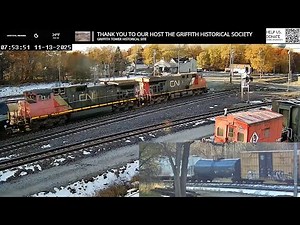 SHR - CN Manifest with Trailing C44-9WL (CN #2518) at Griffith, IN (11-13-25)