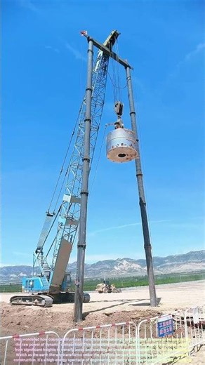 Dynamic Compaction Power 🏗️ #DynamicCompaction #ConstructionTech #HeavyEquipment