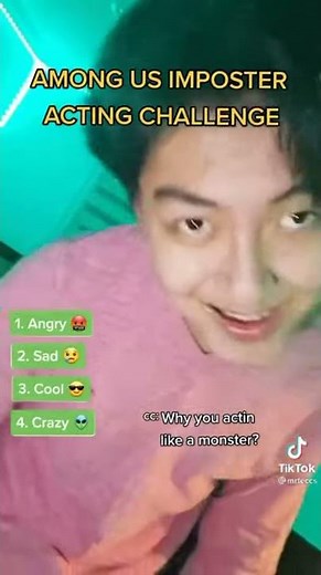 Among us imposter acting challenge tiktok meme