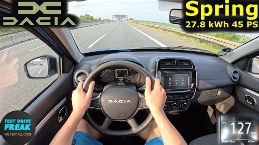 2023 Dacia Spring Electric (45 PS) TOPSPEED POV how fast can it really go? Pure EV push! Only 45 PS!