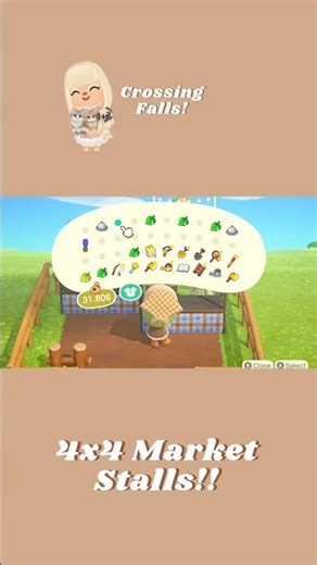 Making Mini Builds in ACNH - Market Stalls! #acnhdesigns #acnhspeedbuild #acnhideas #acnhinspo