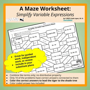 High School Variable Expressions Partner Matching Activities BUNDLE