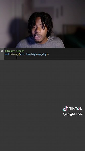 I just lost my dawg … Binary search in python #coding #python #compsci #programmingmemes #memes #yncoding