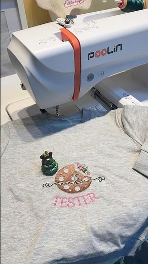 Let's learn how to use Poolin to add cute,custom embroidery to baby sweatshirts #shorts