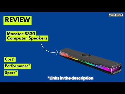Monster S330 Speaker Review 🔥 Best Budget RGB Soundbar for PC? Bluetooth 6.0 Test & Sound Demo!