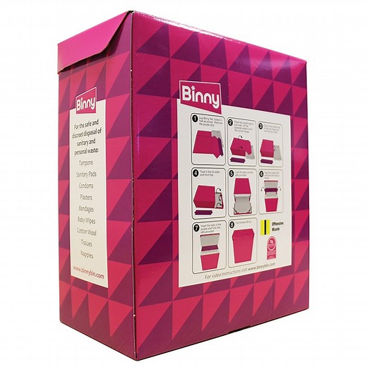 Binny Sanitary Bins Use/Disposal - Binny™ Bin Disposable Sanitary Bins
