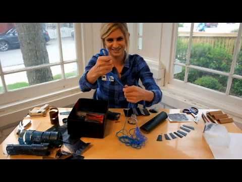 Make a sculpture with recycled materials!