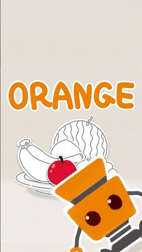 Orange Learn Colors with Robot | Fruit #nurseryrhymes #cute #animation #funny #kidslearning