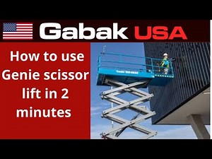 how to use Genie lift scissor lift in 2 minutes (basic guide tutorial)