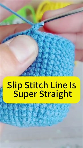 Crochet Tip:Slip Stitch Line is Super Straight |How to make it #crochettips #crochetstitch #crochet