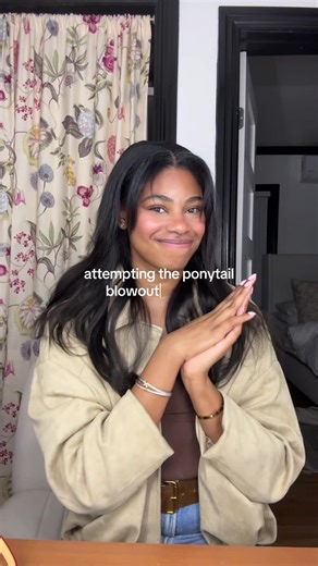 Mastering the Ponytail Blowout Method: Cute Bangs