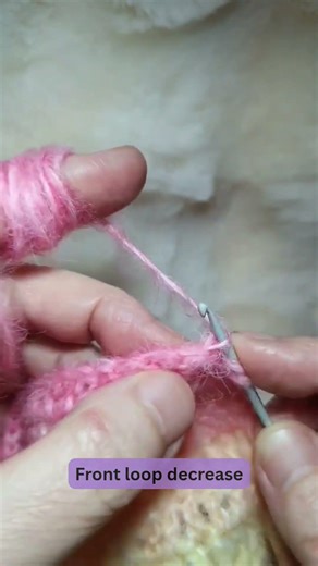 How to Decrease in the Front Loop (Double Crochet) #crochettutorial #crochetshorts #crochet
