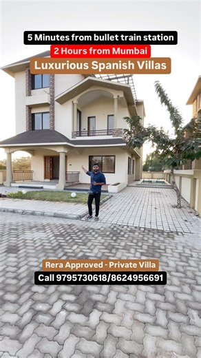 Subhash Nekko on Instagram: "DON’T JUST HOLIDAY iN /PAIN. LiVE THERE LUXURIOUS SPANISH VILLAS Design inspired by classic Spanish architecture Individual 7/12 extract Plot area range: 3,200-4,500 sq.ft Option of spacious 3 or 5 Bedrooms Double height ceiling in the living room* Organic garden and Zen garden hi Party area on terrace Plunge Pool Provision for Jacuzzi Sun deck Alexa Enabled smart features 20+ modern lifestyle amenities Location: boisar east #villa #privatevilla #villaforsale #bungal