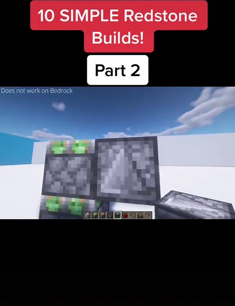 10 Simple Redstone Builds Tutorial for Minecraft