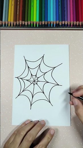 🕸 Spinnennetz einfach malen 🕸| Malen mit Evi | deutsch