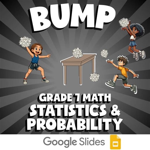Statistics & Probability BUMP Math Game | No Prep Grade 7 Review