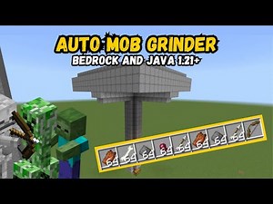 EASY MOB GRINDER FARM For Minecraft Bedrock and Java 1.21+