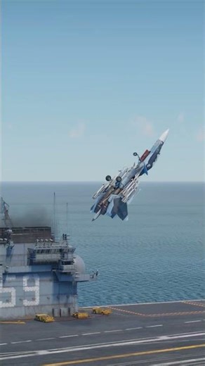 Jet Vertical Takeoff Over Ocean