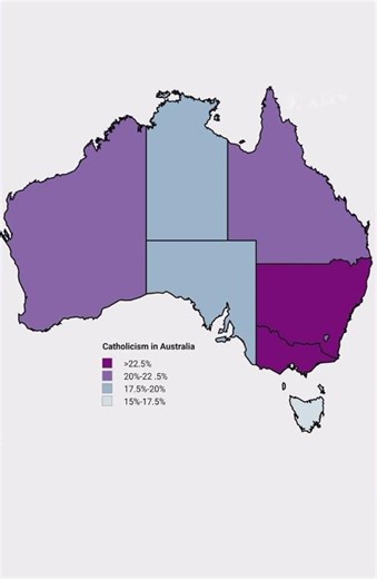 Catholicism in Australia #map #australia