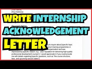 How to Write a Professional Acknowledgment Letter for Internships – Full Guide!