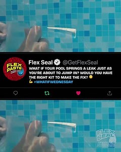 1.6K views · 20 reactions | Don’t let a tear in your pool stop you from diving into summer fun! Pick up Flex Seal’s Pool Patch and Repair Kit so you can get back in the water.  Click the link https://flexseal.tv/2Mnkq4K to get your kit today! | Flex Seal | Facebook