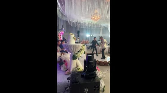 Disabled father battles through intense shaking to give speech at daughter's wedding