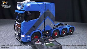 35K views · 878 reactions | Custom DIY blue paint with blue lighting on the Scania 770s full upgraded tractor truck, details  | Toucanhobby RC Model | Facebook