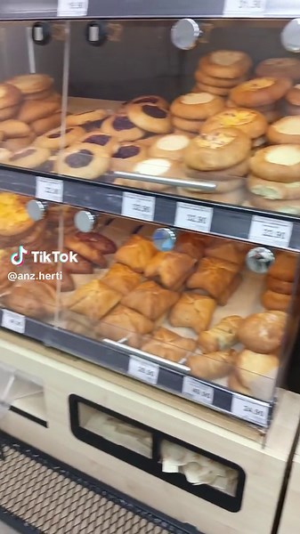 Freshly Baked Pastries Display at Local Bakery