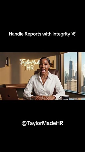 Integrity shows up after the report comes in.Listen. Document. Act. #HRLeadership #TaylorMadeHR