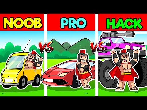 We went from NOOB CAR vs PRO vs HACKER in ROBLOX! 🚗😱 INVICTOR