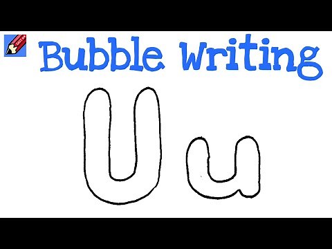 How to Draw Bubble Writing Real Easy - Letter U