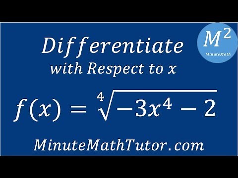 Differentiate with respect to x: f(x)=4th-rt(-3x^4-2)