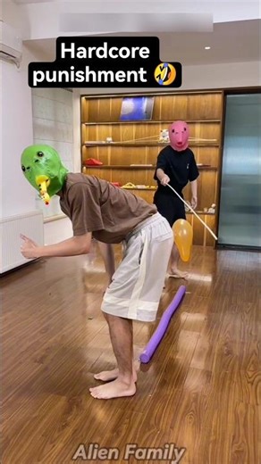 Alien Family Challenge 💥 Hip Balloon Pop Game 😆 | Who Survives the Punishment? #shorts #alienfamily