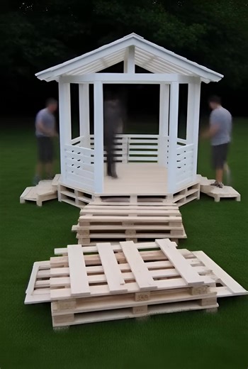 More Ideas @ https://www.palletswoodenprojects.com/pallet-patio/most-beautiful-wooden-pergola-with-deck-designs/ Pallet Garden Gazebo with Seating and Planters #pallets #palette #gazebo #pergola #garden #gardendesign #gardeninspiration #GardenGoals #homedecor #HomeImprovement #homemade #home #homedesign #homerenovation #house #diy #diyprojects | DIY Pallets Ideas