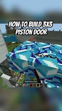 How to make 3x3 piston door in bedrock edition #minecraft #redstone
