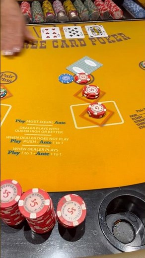 Playing Three Card Poker Blind #casino #gambling #poker