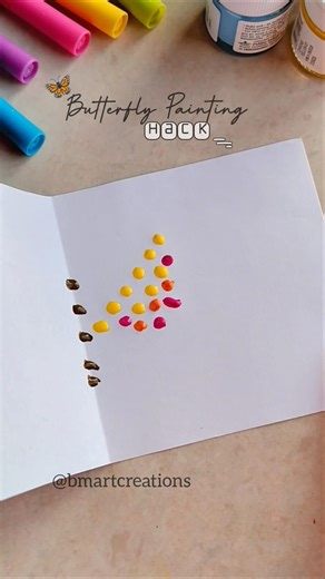 Butterfly dot painting 🤯🦋 #shorts #painting #paintingeasy #dotpainting #creative #diy #art #drawing